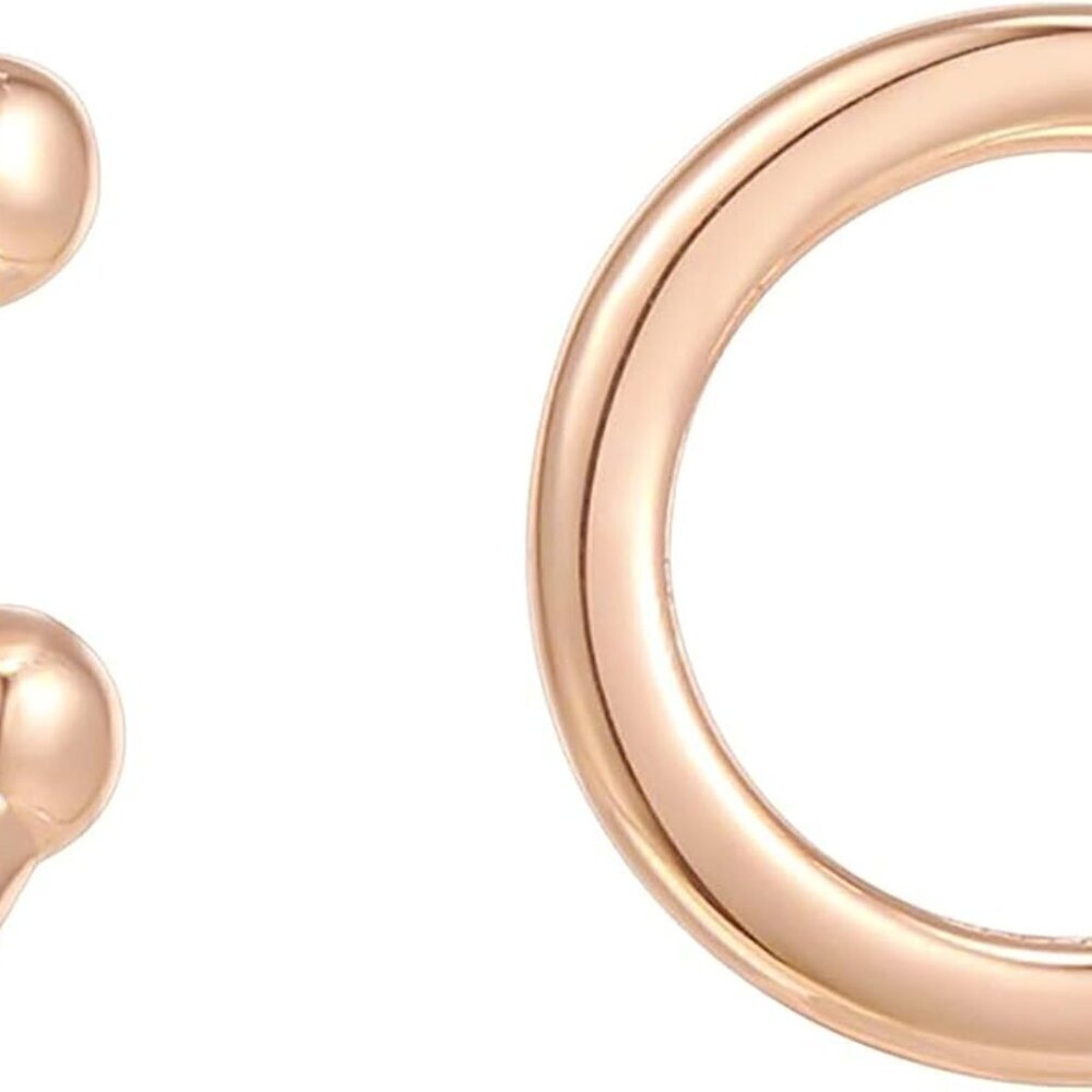 14K Gold Plated Silver Ear Cuffs for Women Hypoallergenic No Piercing